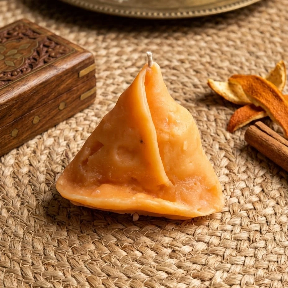 Samosa Delight – Handcrafted scented candle by Shilpo O Soul